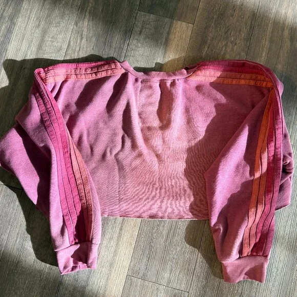 Aviator Nation Classic Stripe Cropped Crew Sweatshirt - Picture 3 of 6